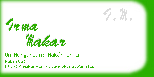 irma makar business card